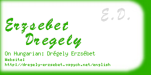 erzsebet dregely business card
